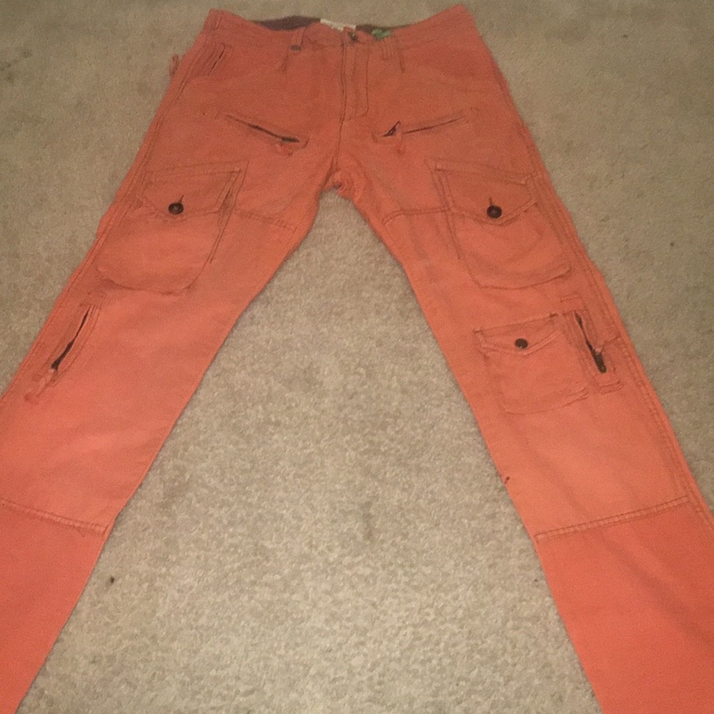 Orange cargo pants Size 32